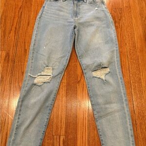 SO Women's Light Blue Ripped Skinny Jeans